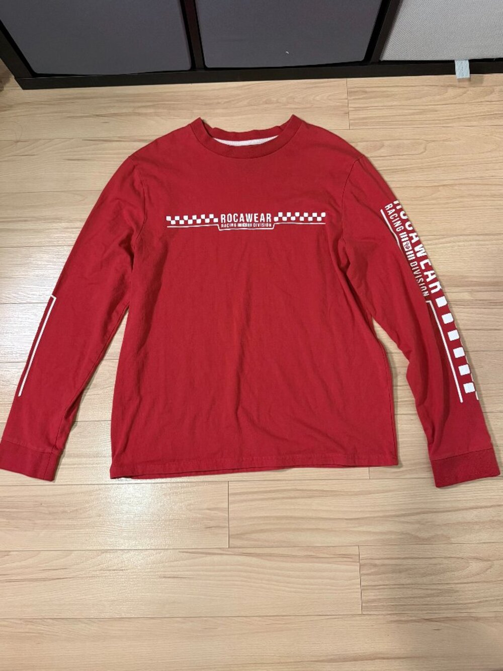 Vintage Rocawear Racing Division Long Sleeve Shirt Red Checkered Y2K Men's L